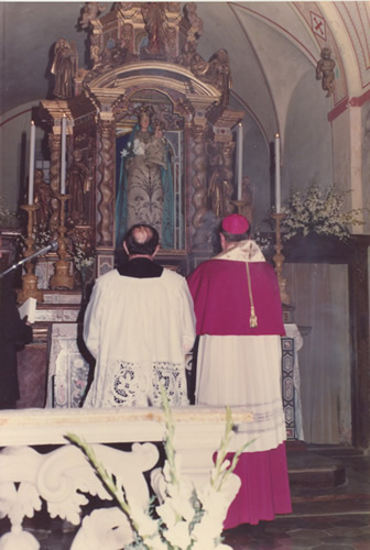Festa di Galbiate - Santuario del Monte Barro - altare - statua della Madonna del Giglio - Cardinal Carlo Maria Martini