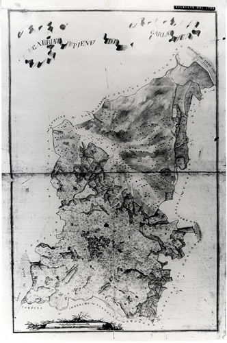 Pianta catastale di Galbiate nel 1700
