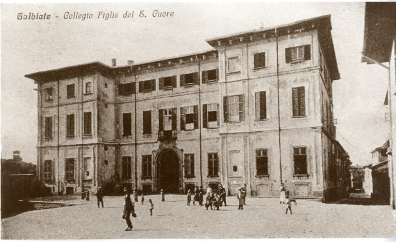 Galbiate - piazza Vittorio Emanuele II, ora piazza don Carlo Gnocchi - collegio 