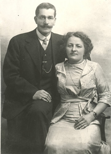 Ritratto di coppia - emigrante galbiatese in America
